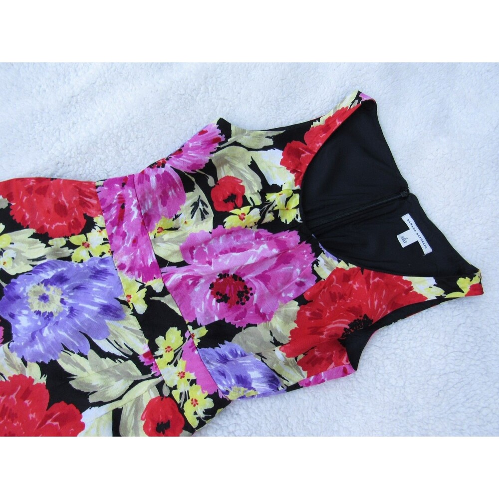 Banana Republic Dress Womens 2 Linen Blend Floral Sleeveless Lined Multicolor - Picture 8 of 16